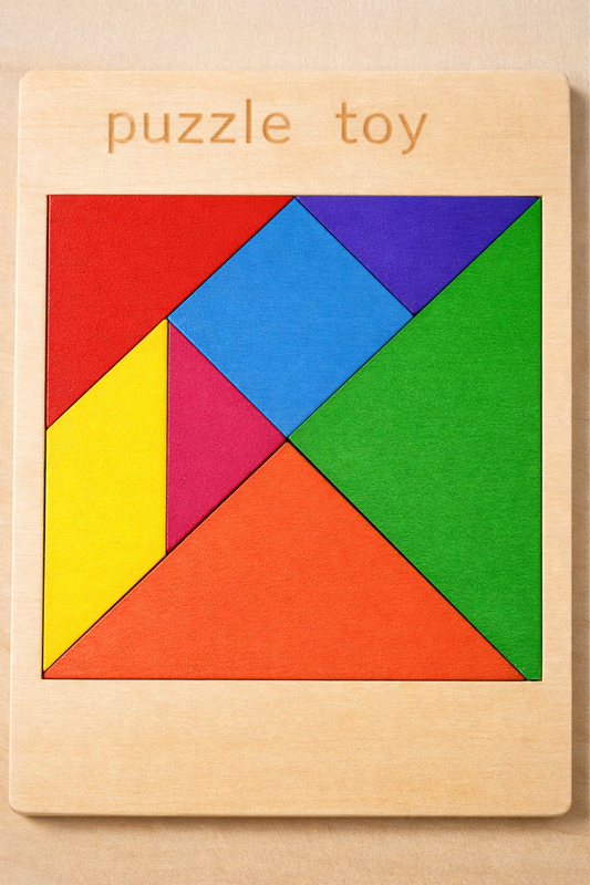 3 in 1 wooden puzzle board for kids by Bouncy Boo
