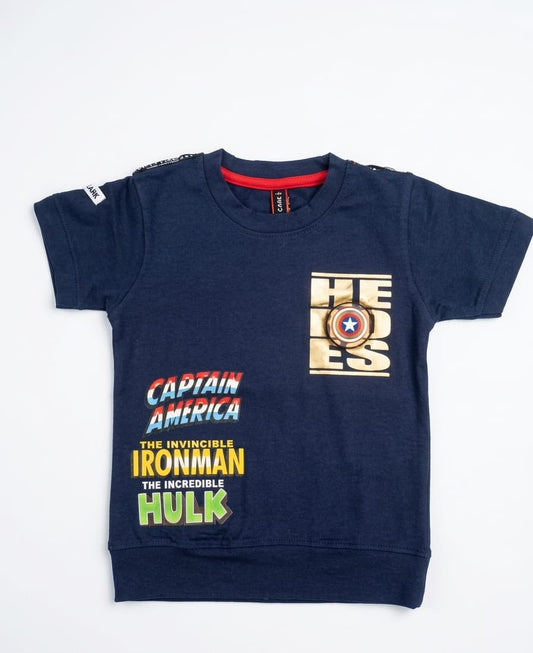 Boys Cotton Superhero T-Shirt with Suspender Shorts – Kids Casual Summer Outfit - Bouncy Boo - Kids Toys Store