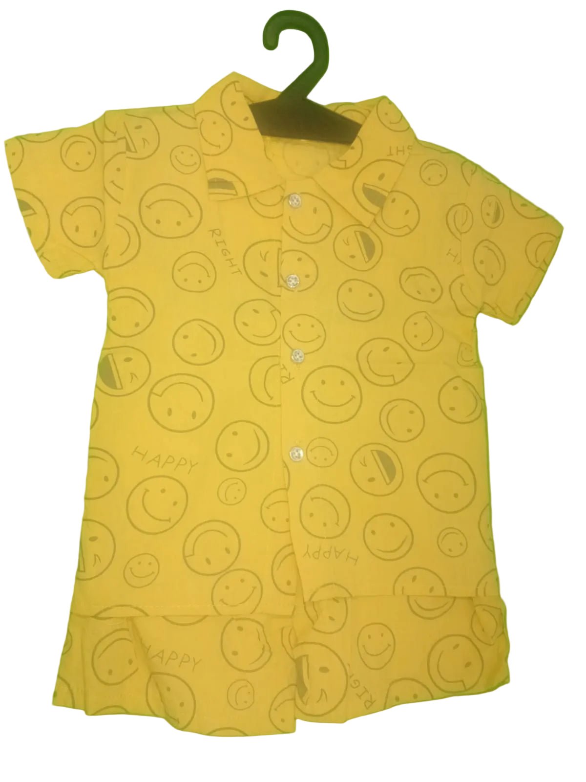 Boys Smiley Printed Shirt and Shorts Set for Kids 1–5 Years | Lightweight & Breathable Summer Wear - Bouncy Boo - Kids Toys Store