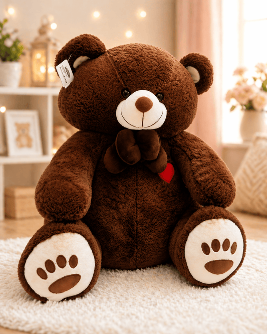 Brown Teddy Bear Soft Toy for Kids 1–6 Years | Cute & Cuddly Plush Toy - Bouncy Boo - Kids Toys Store