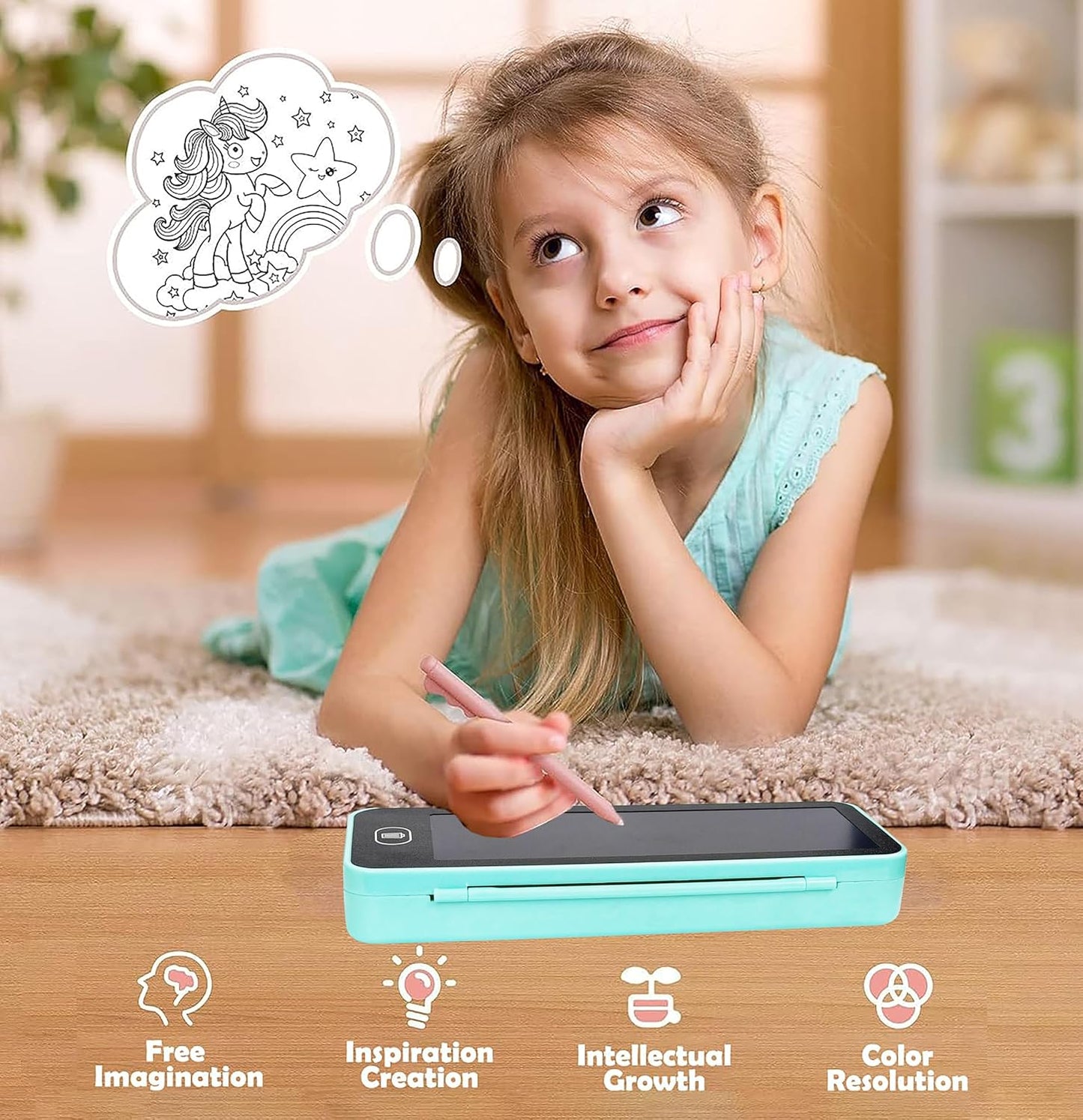 2 - in - 1 LCD Writing Tablet & Pencil Case - Bouncy Boo - Kids Toys Store