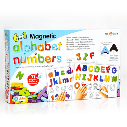 6 in 1 Magnetic Alphabet & Numbers Game, Learning & Educational Magnetic Board Game - Learning Board Game - Bouncy Boo - Kids Toys Store