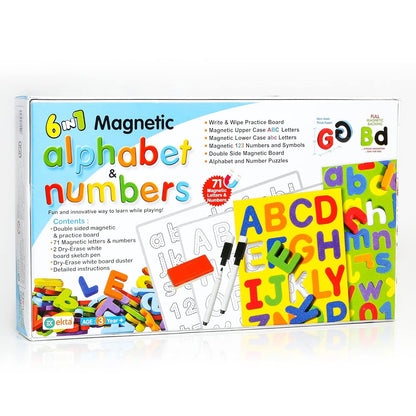 6 in 1 Magnetic Alphabet & Numbers Game, Learning & Educational Magnetic Board Game - Learning Board Game - Bouncy Boo - Kids Toys Store
