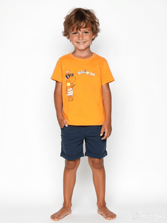 Comfortable kids summer t-shirt and shorts set by Bouncy Boo