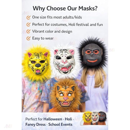 Animal Face Mask for Kids 3+ Years | Perfect for Costume & Party Fun - Bouncy Boo - Kids Toys Store