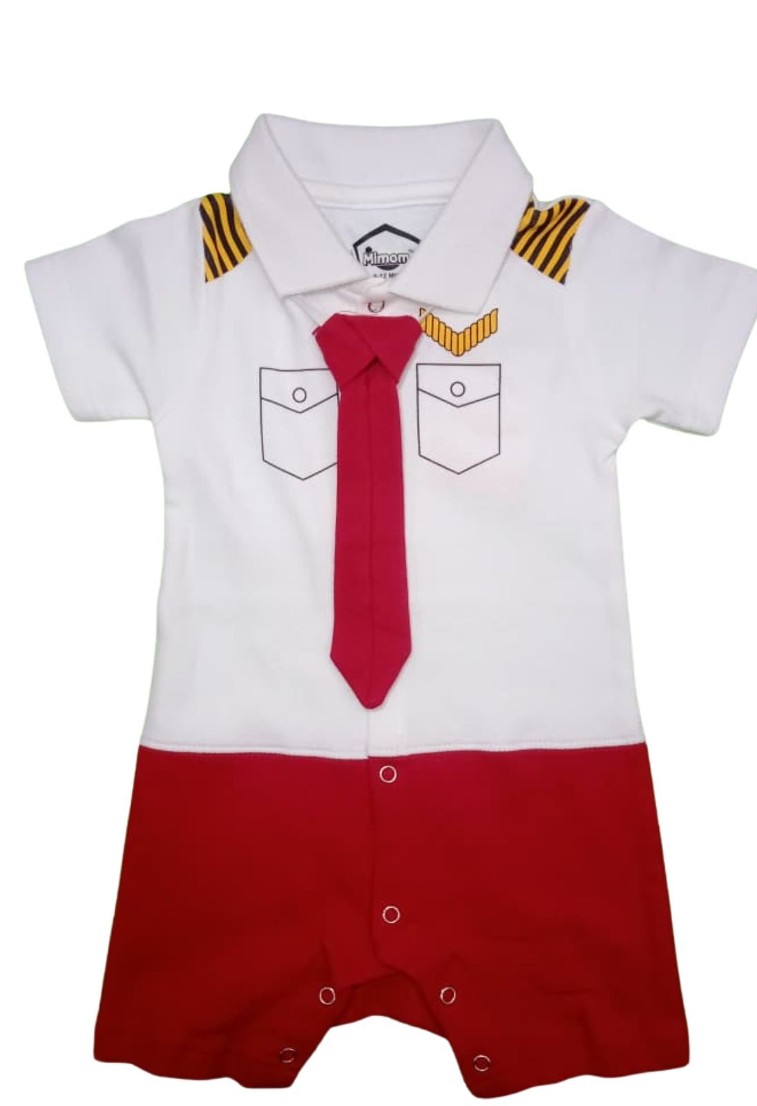 Baby Boy Formal Shirt Style Romper for 6–12 Months | Smart Party Wear Outfit - Bouncy Boo - Kids Toys Store