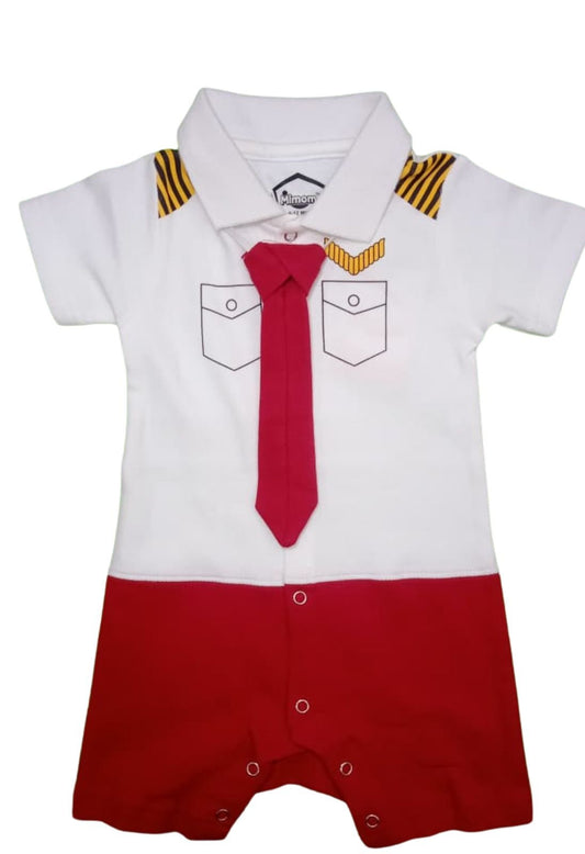 Baby Boy Formal Shirt Style Romper for 6–12 Months | Smart Party Wear Outfit - Bouncy Boo - Kids Toys Store