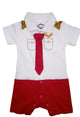 Baby Boy Formal Shirt Style Romper for 6–12 Months | Smart Party Wear Outfit - Bouncy Boo - Kids Toys Store