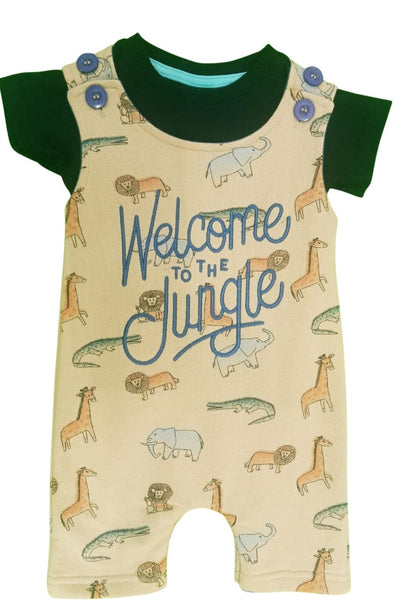 Baby Jungle Print Romper for 6–12 Months | Soft & Comfortable Daily Wear - Bouncy Boo - Kids Toys Store