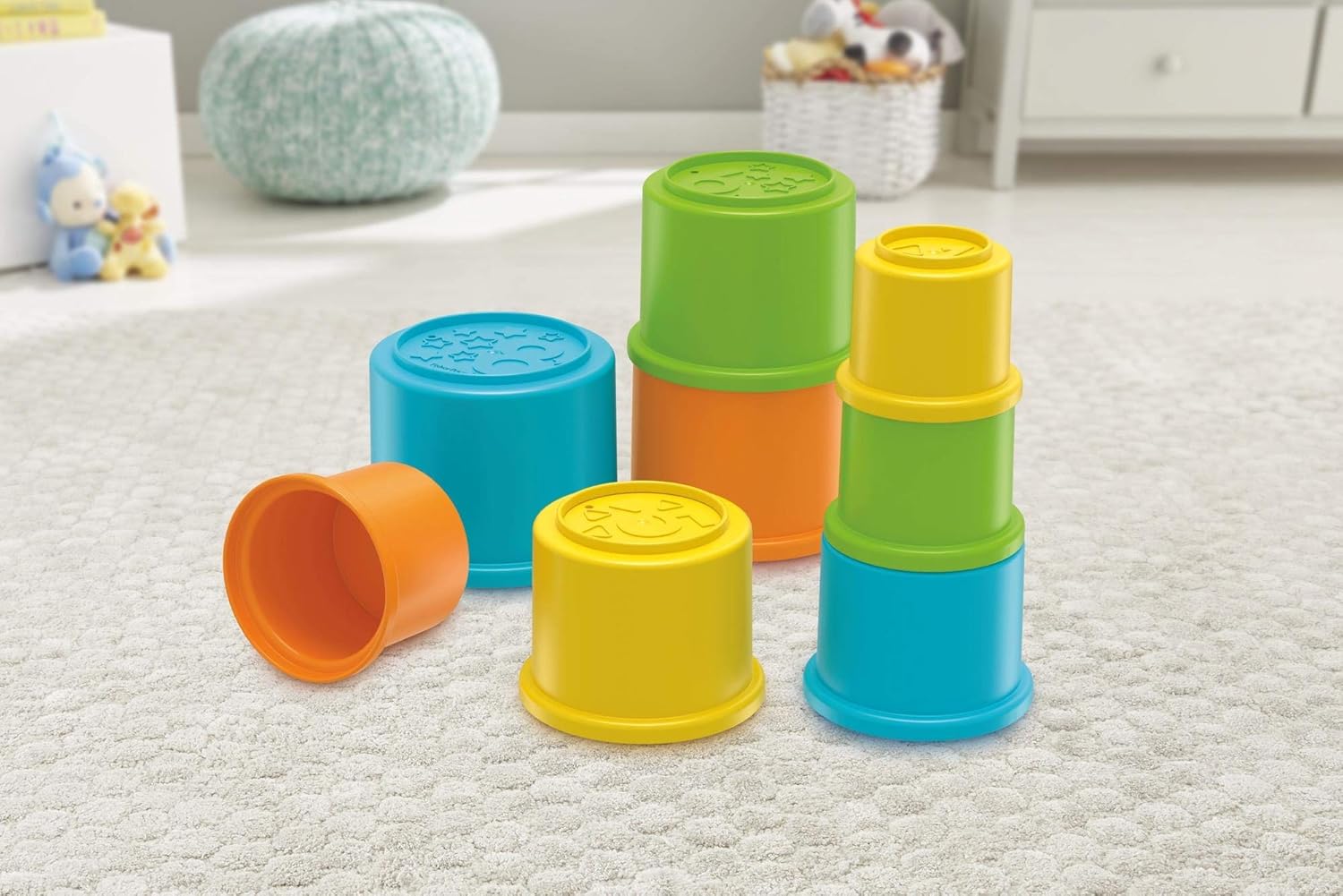 Baby Stacking Cups Toy for Kids Age 6+ Months – Supports Sensory Play and Early Motor Skill Development - Bouncy Boo - Kids Toys Store