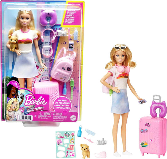 Barbie Malibu Travel Doll Set for Kids Age 3+ – Encourages Imaginative Play and Storytelling Fun - Bouncy Boo - Kids Toys Store