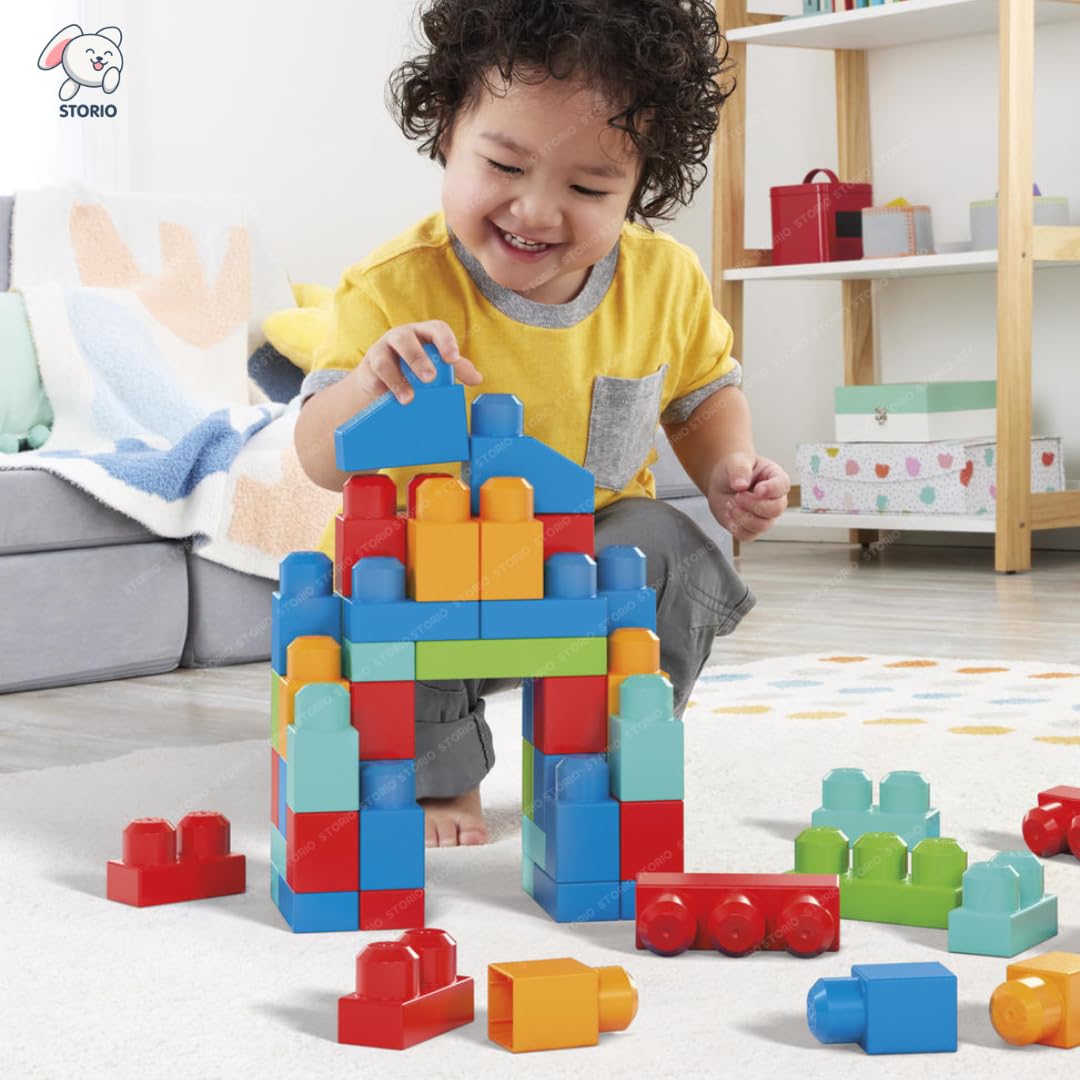 Big building blocks set for kids 2–6 years – improves creativity, motor skills and problem - solving - Bouncy Boo - Kids Toys Store