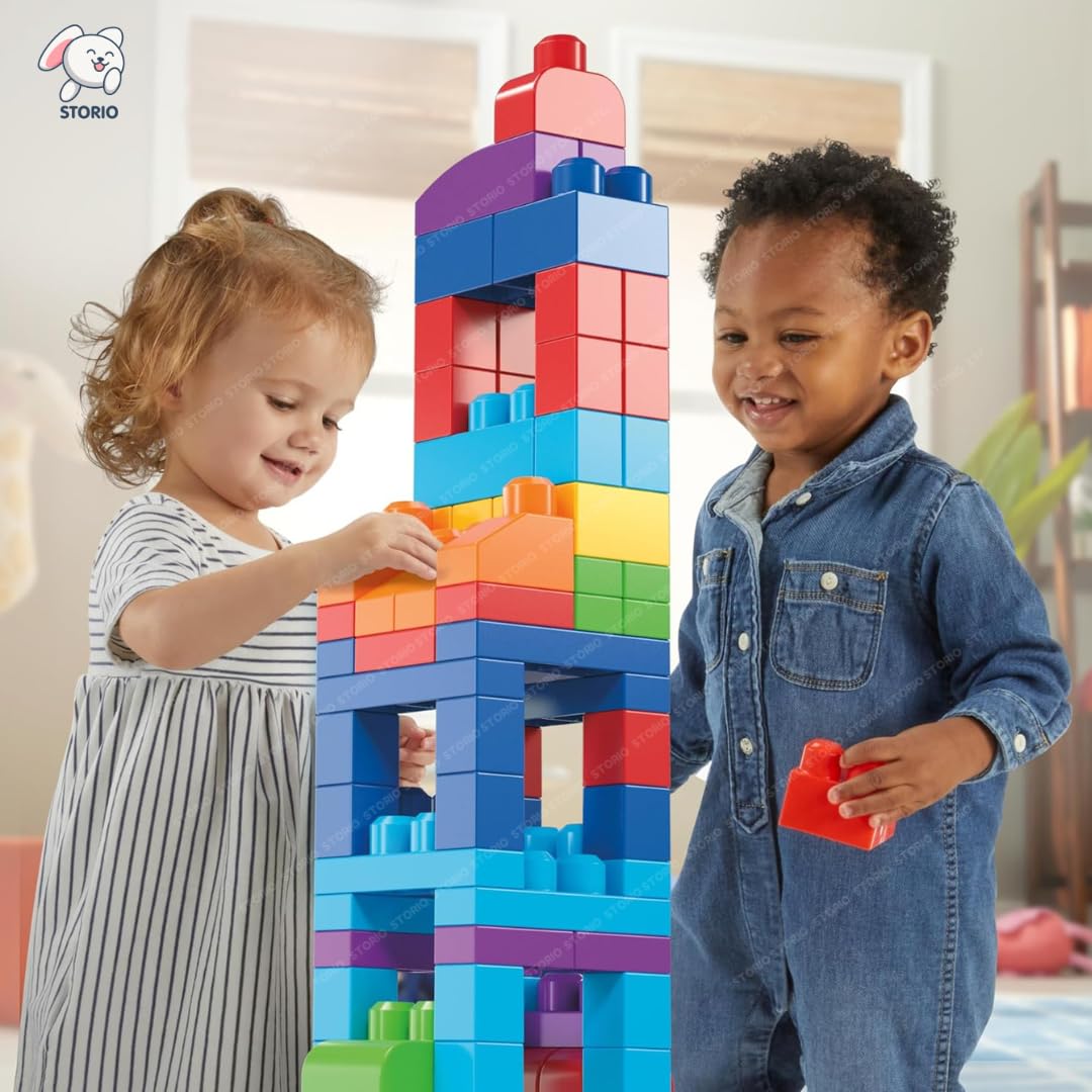 Big building blocks set for kids 2–6 years – improves creativity, motor skills and problem - solving - Bouncy Boo - Kids Toys Store