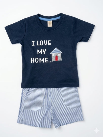 Boys Summer T-Shirt and Shorts Set for 0–1 Year | Soft & Comfortable Daily Wear - Bouncy Boo - Kids Toys Store