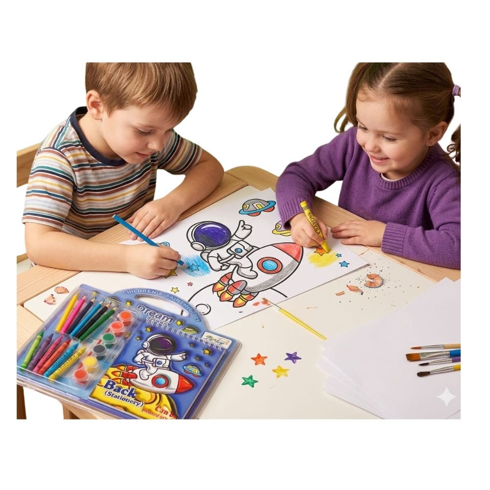 Colouring Gift Set for Kids 3+ Years | Creative Drawing & Learning Kit - Bouncy Boo - Kids Toys Store