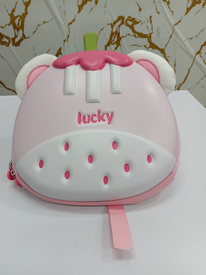 Cute strawberry kids backpack for girls by Bouncy Boo