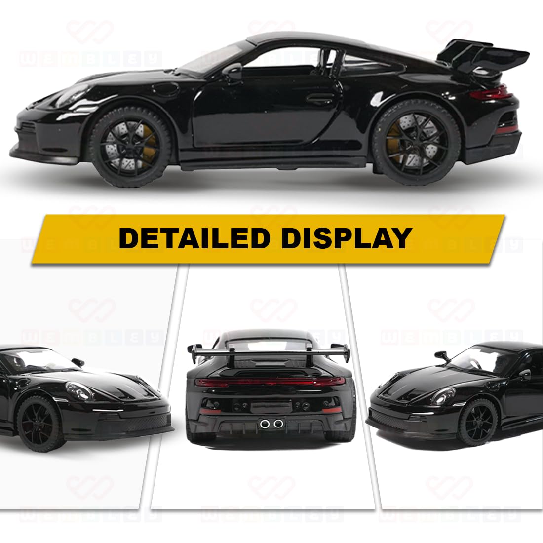 Die Cast Porsche Car Toy for Kids 3+ Years | Pull Back Action & Sound - Bouncy Boo - Kids Toys Store