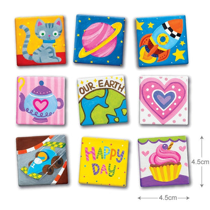 Kids magnetic tile art kit for creativity by Bouncy Boo