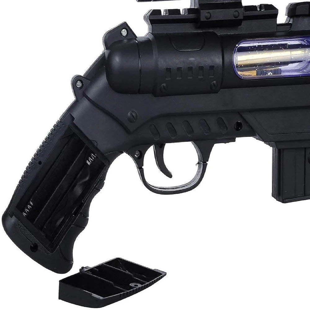 Double Barrel Electric Toy Gun with Laser, LED Lights & Music - Bouncy Boo - Kids Toys Store