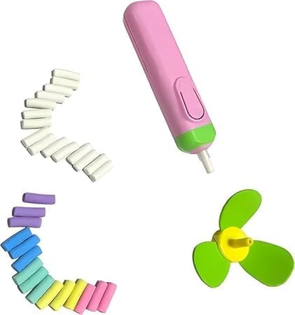 Electric Eraser with Fan – 12 Refills - Bouncy Boo - Kids Toys Store