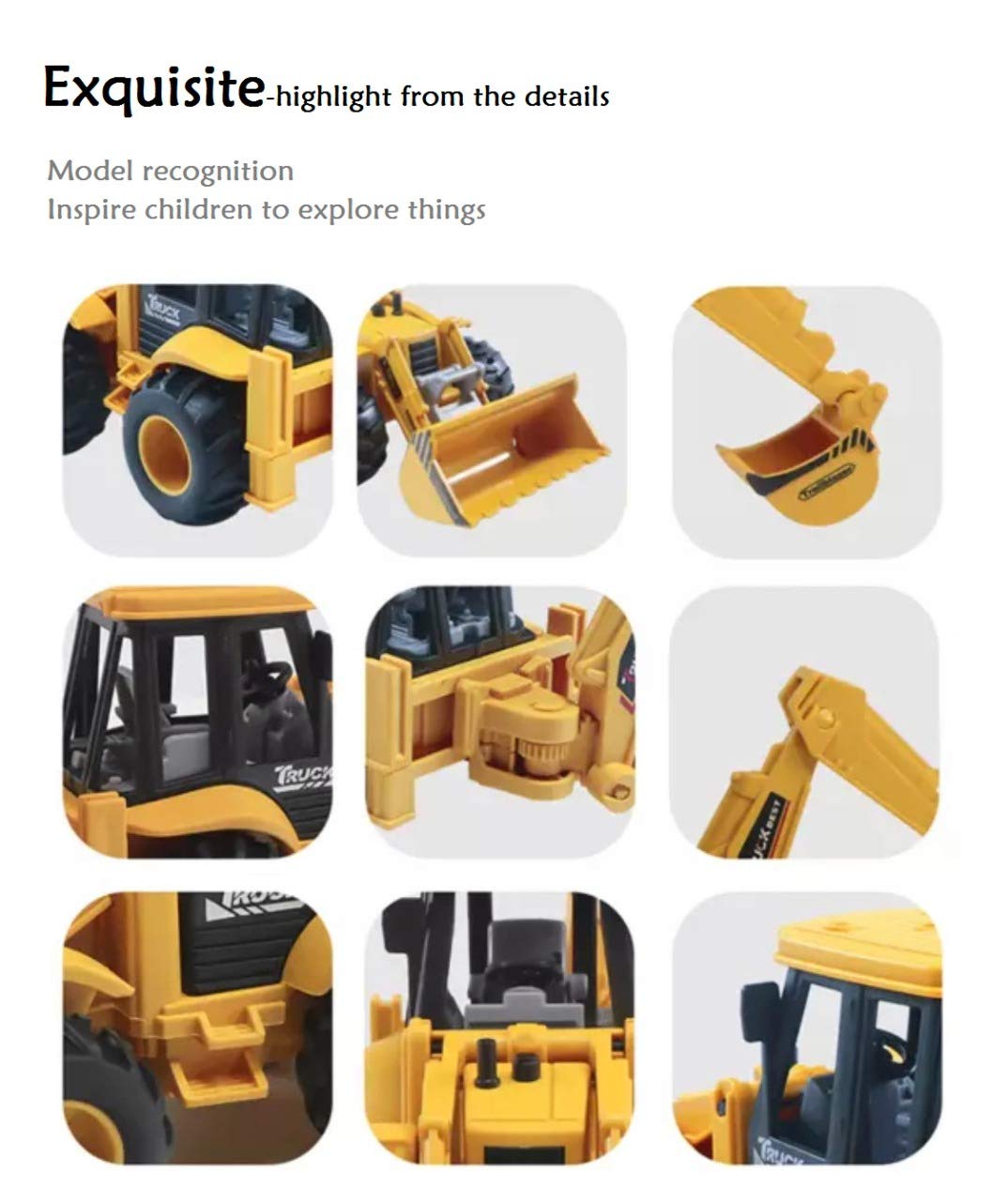 Excavator toy for kids imaginative play by Bouncy Boo