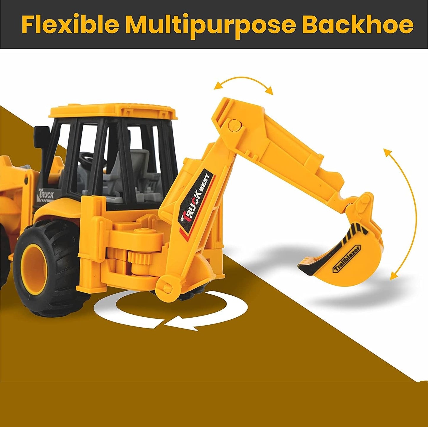 Kids construction vehicle excavator toy by Bouncy Boo