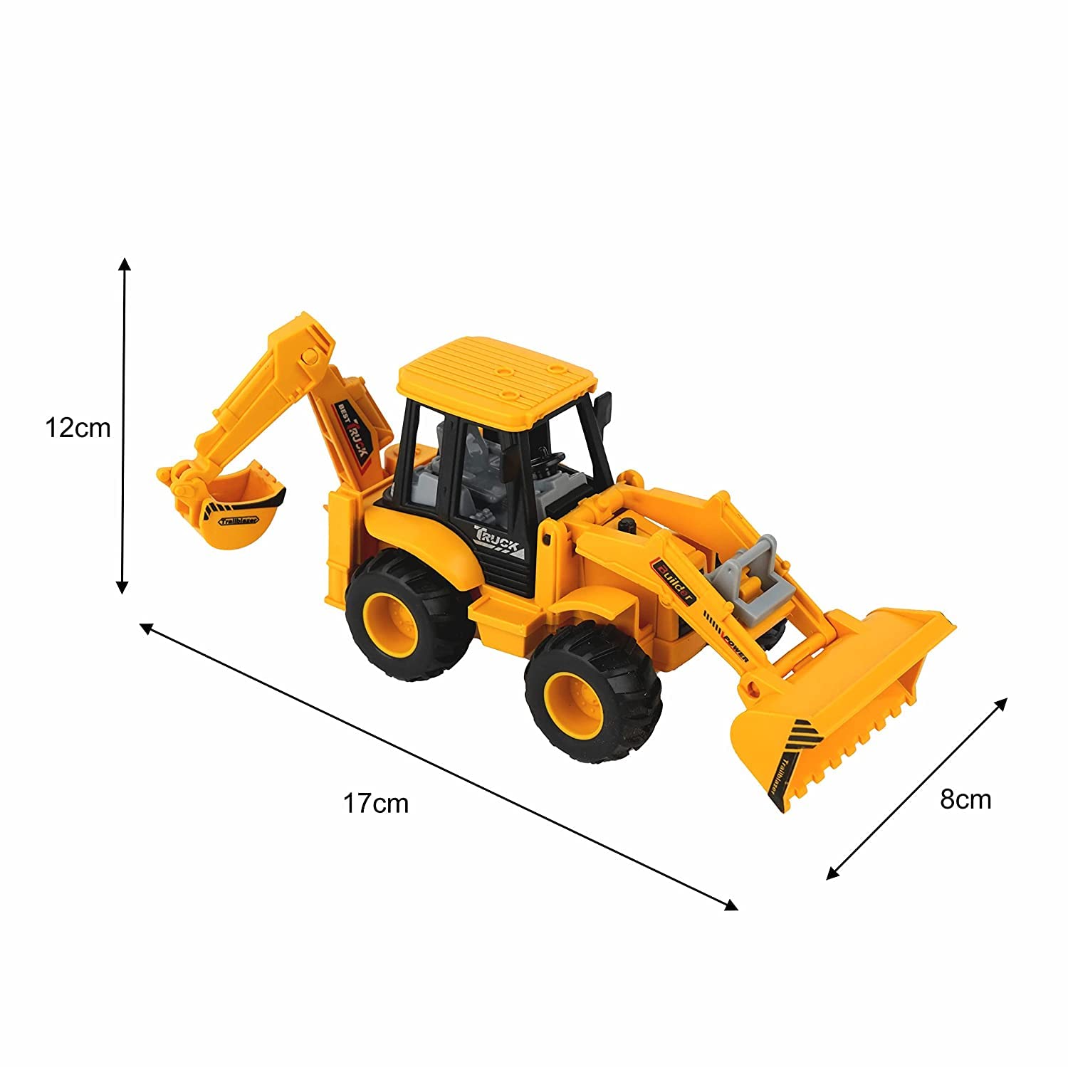Kids excavator toy for outdoor play by Bouncy Boo