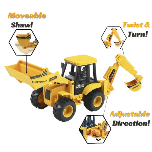 Excavator construction toy for kids by Bouncy Boo