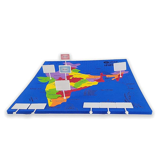 Explore India Map Puzzle for Kids 4+ Years | Geography & Learning Skills - Bouncy Boo - Kids Toys Store