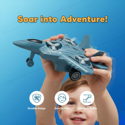 Kids fighter jet toy for creative play by Bouncy Boo