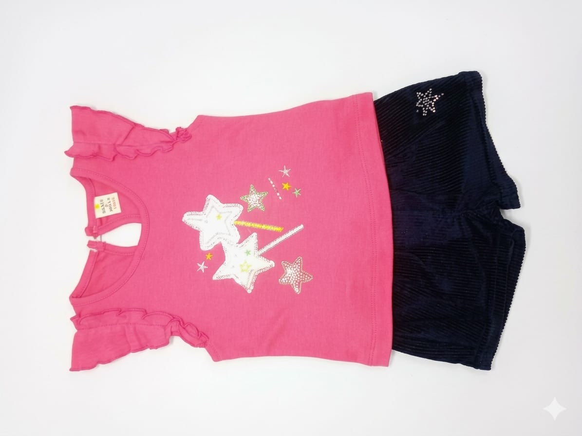 Girls Top and Shorts Set for 2–6 Years | Cute & Comfortable Casual Wear - Bouncy Boo - Kids Toys Store