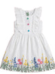 Girls White Floral Dress for 2–6 Years | Elegant & Breathable Summer Wear - Bouncy Boo - Kids Toys Store