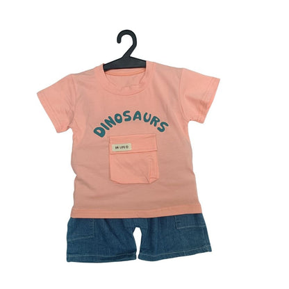 Kids Dinosaur T-Shirt and Shorts Set for Boys 1–5 Years | Comfortable Daily Wear - Bouncy Boo - Kids Toys Store
