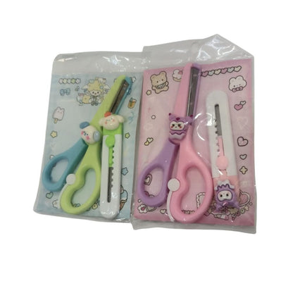 Kids Safety Scissors and Paper Cutter Set for 3+ Years | Safe Craft Cutting Kit - Bouncy Boo - Kids Toys Store