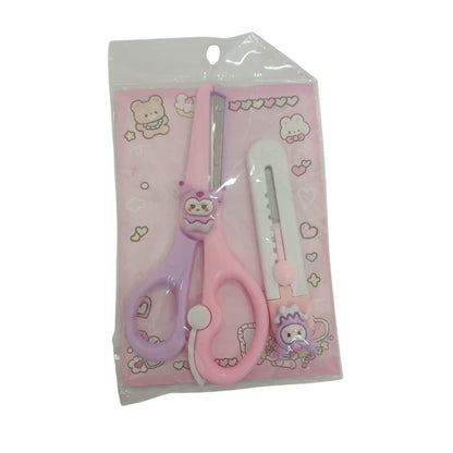Kids Safety Scissors and Paper Cutter Set for 3+ Years | Safe Craft Cutting Kit - Bouncy Boo - Kids Toys Store