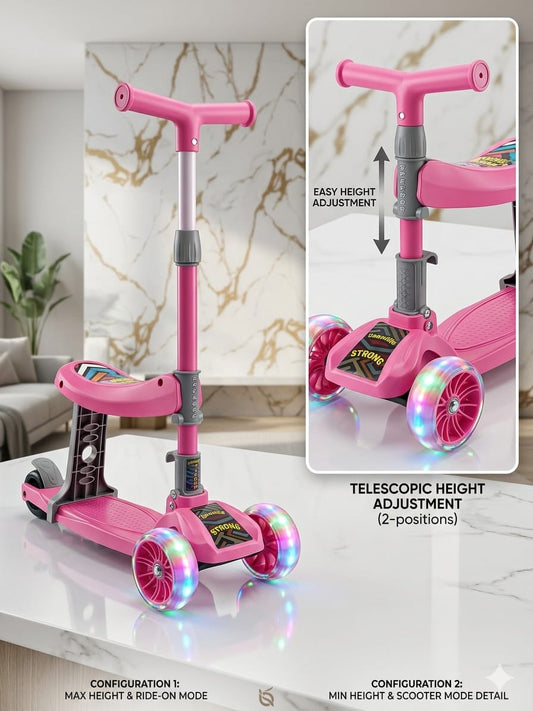 Kids Seat Scooter for Age 3 to 8 Years | Improves Balance & Coordination - Bouncy Boo - Kids Toys Store