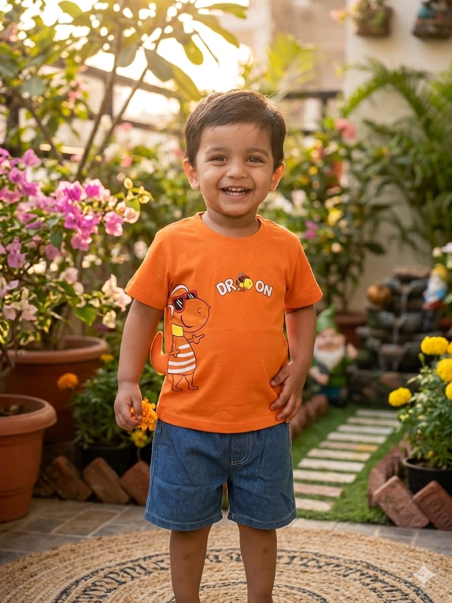Kids Summer T-Shirt & Shorts Set for Boys 0–3 Years | Cute & Comfortable Daily Wear - Bouncy Boo - Kids Toys Store