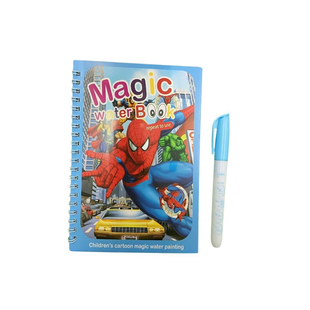 Magic Water Colouring Book for Kids 3+ Years | Reusable Mess - Free Painting Book - Bouncy Boo - Kids Toys Store