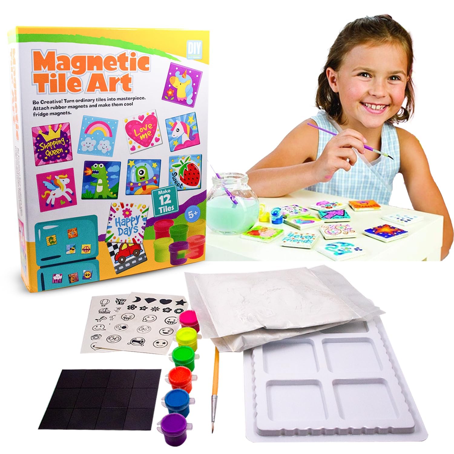 Magnetic Tile Art Kit for Kids Age 6+ – Enhances Creativity and Artistic Skills - Bouncy Boo - Kids Toys Store