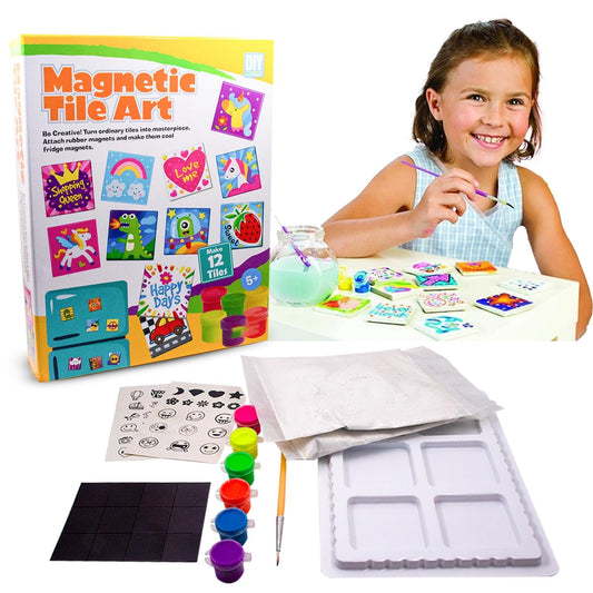 Magnetic Tile Art Kit for Kids Age 6+ – Enhances Creativity and Artistic Skills - Bouncy Boo - Kids Toys Store