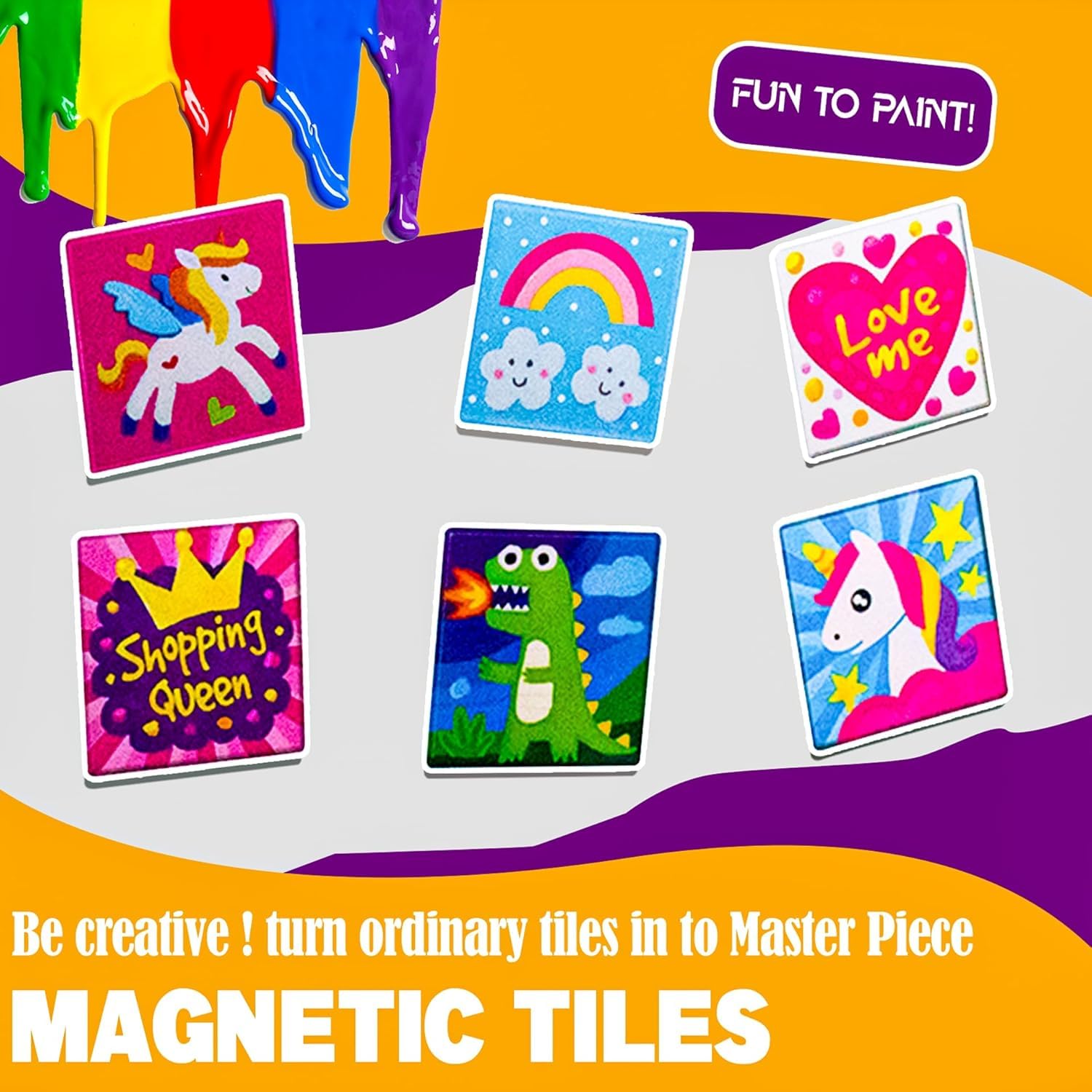 Magnetic Tile Art Kit for Kids Age 6+ – Enhances Creativity and Artistic Skills - Bouncy Boo - Kids Toys Store