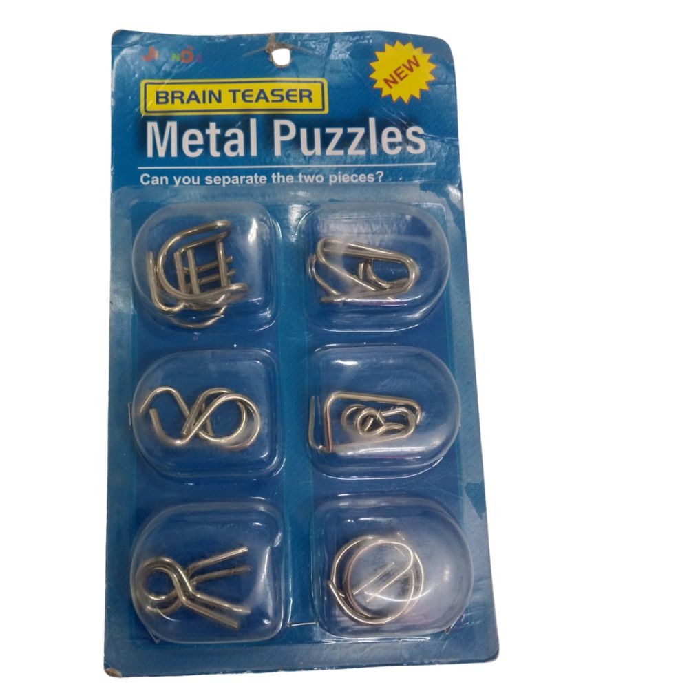 Metal Brain Teaser Puzzle Set for Kids 6–12 Years | IQ Mind Challenge Toy - Bouncy Boo - Kids Toys Store