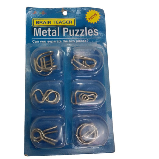 Metal Brain Teaser Puzzle Set for Kids 6–12 Years | IQ Mind Challenge Toy - Bouncy Boo - Kids Toys Store