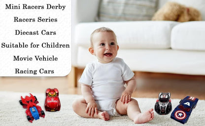 Mini Die Cast Car Set for Kids 3+ Years | Pack of 4 Racing Fun - Bouncy Boo - Kids Toys Store