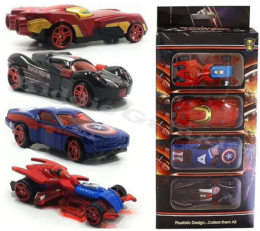 Mini Die Cast Car Set for Kids 3+ Years | Pack of 4 Racing Fun - Bouncy Boo - Kids Toys Store