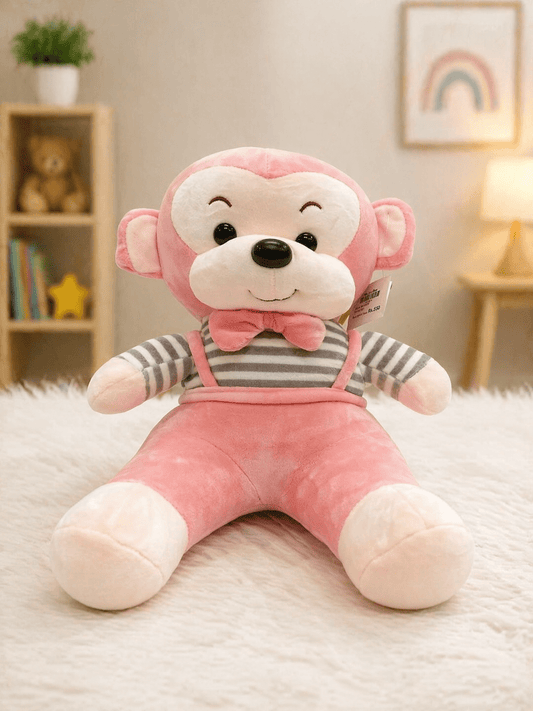 Monkey Teddy Bear Soft Toy for Kids 1–6 Years | Cute & Huggable Plush Doll for Playtime & Gifting - Bouncy Boo - Kids Toys Store