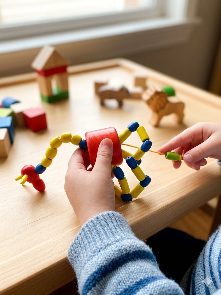 Montessori Wooden Pull Along Giraffe Toy for Toddlers 1–3 Years | Walking & Motor Skills Development - Bouncy Boo - Kids Toys Store