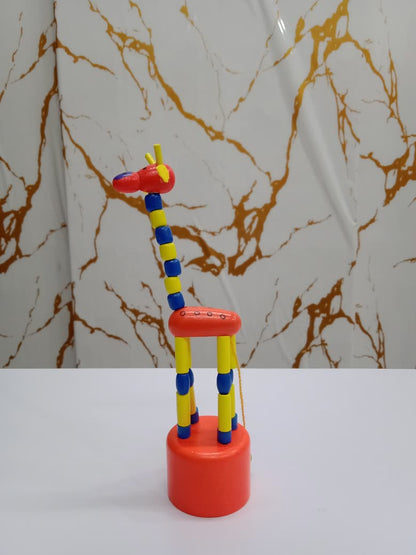 Montessori Wooden Pull Along Giraffe Toy for Toddlers 1–3 Years | Walking & Motor Skills Development - Bouncy Boo - Kids Toys Store