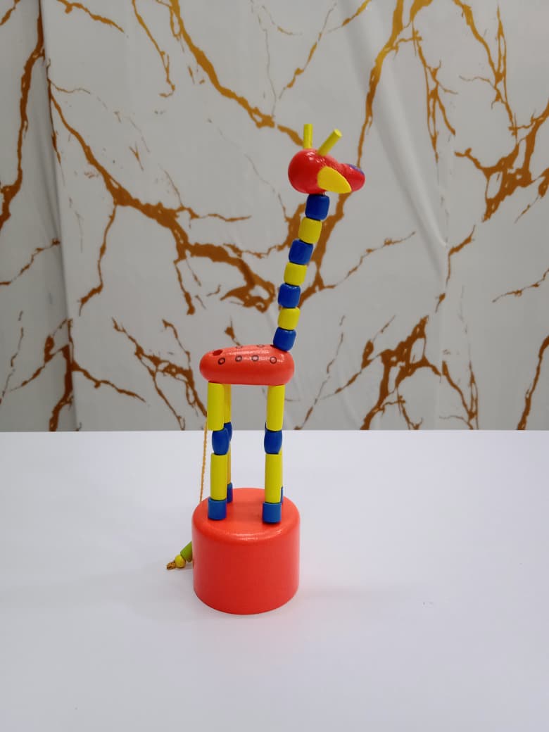 Montessori Wooden Pull Along Giraffe Toy for Toddlers 1–3 Years | Walking & Motor Skills Development - Bouncy Boo - Kids Toys Store