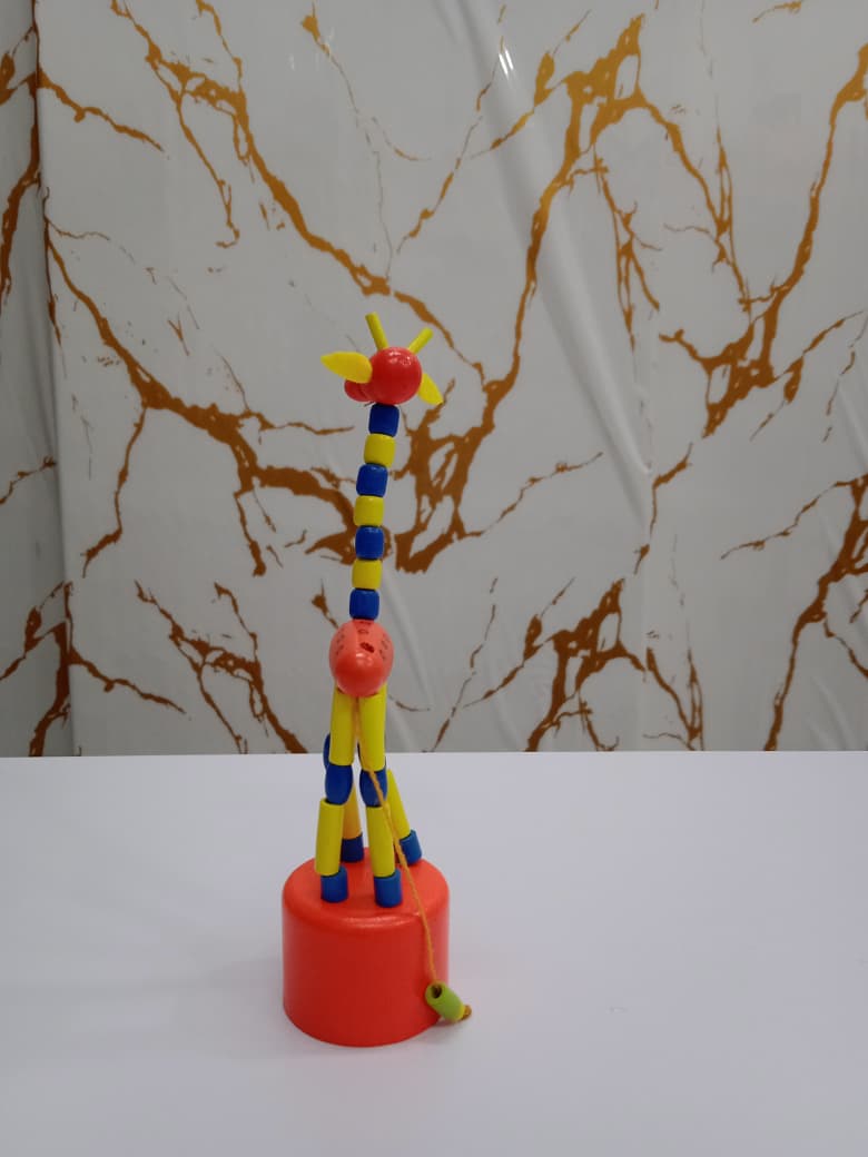 Montessori Wooden Pull Along Giraffe Toy for Toddlers 1–3 Years | Walking & Motor Skills Development - Bouncy Boo - Kids Toys Store